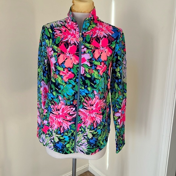 New! Lilly pulitzer XS Lenona UPF 50 zip up jacket. - Picture 1 of 11